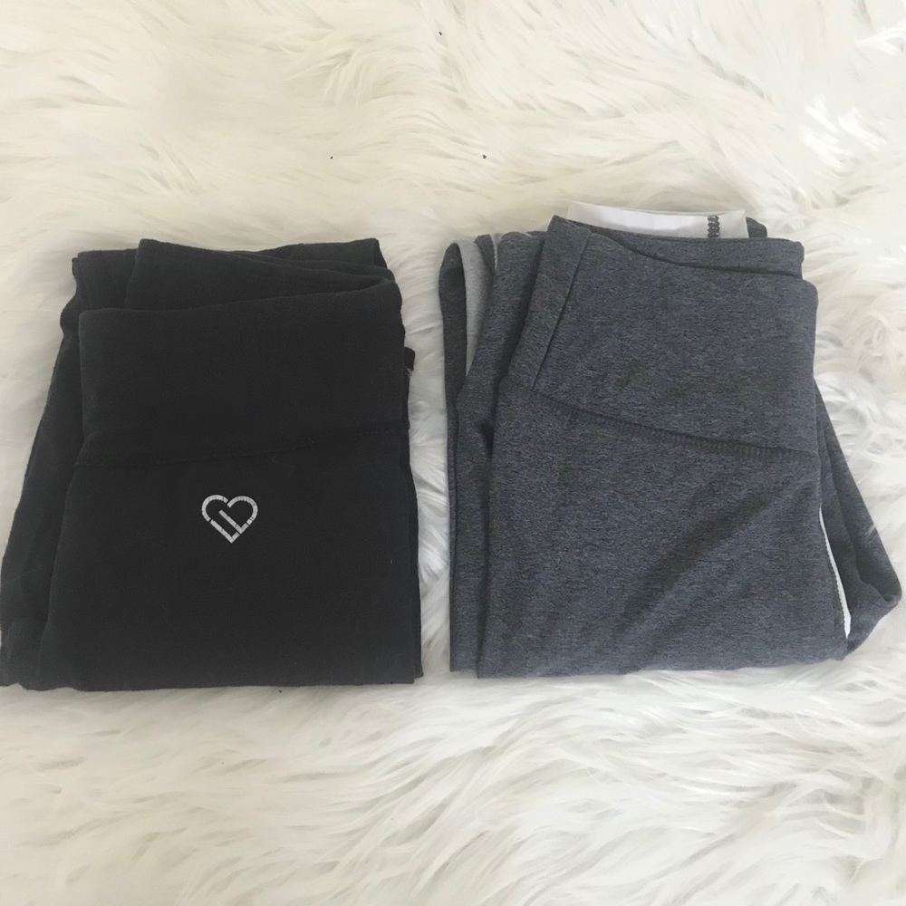 Bundle: two pairs of high waste yoga leggings